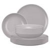 TAFELSERVICE Amina Silbergrau 12er Set - Grau, Keramik (1/1/1cm) - Seltmann Weiden