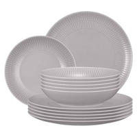 TAFELSERVICE Amina Silbergrau 12er Set - Grau, Keramik (1/1/1cm) - Seltmann Weiden