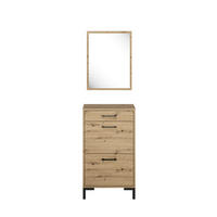 GARDEROBE Nevio Artisan Eiche 2-teilig - Eiche Artisan/Braun, Holz/Holzwerkstoff (55/159/34cm) - Feldmann-Wohnen
