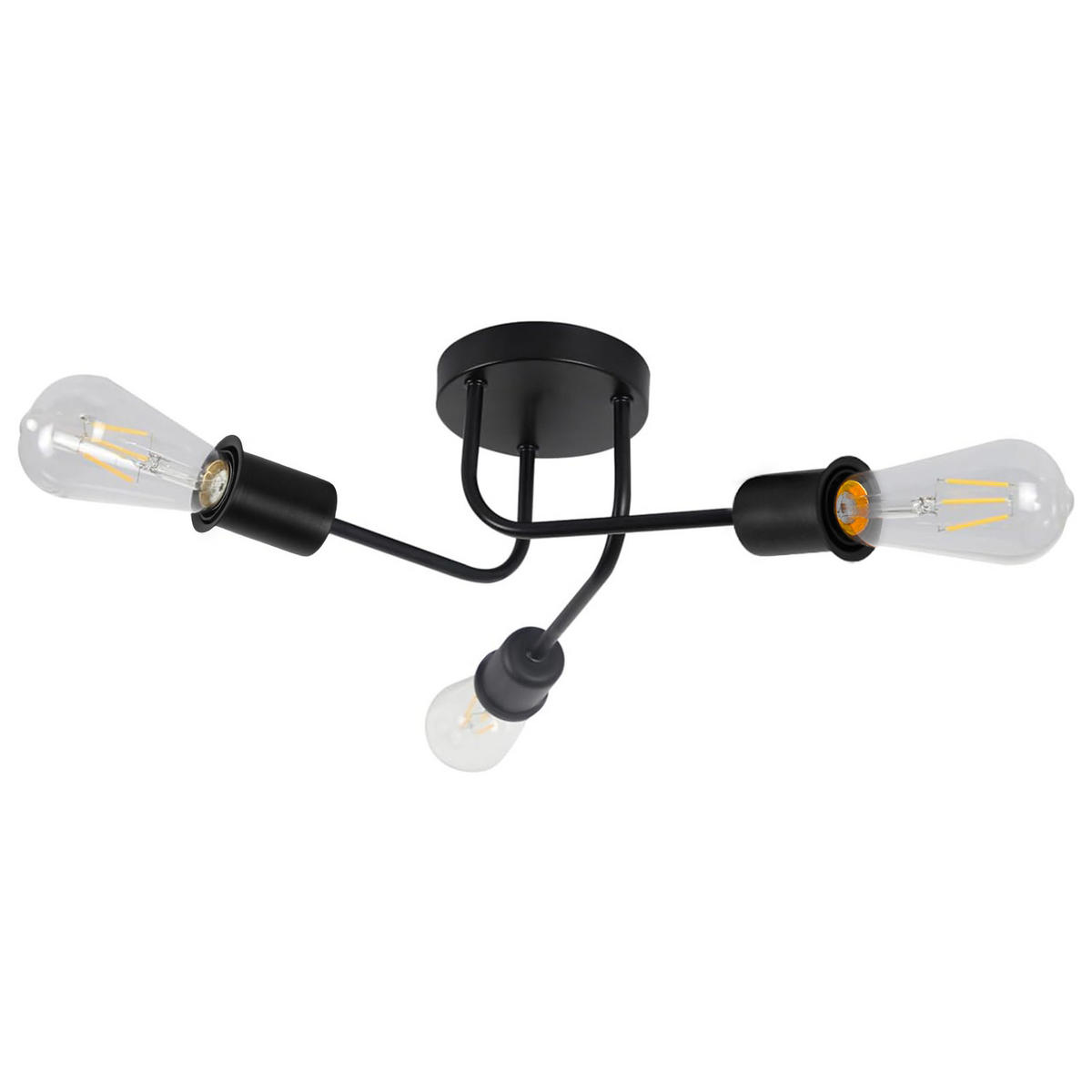 DECKENLEUCHTE Mandell 33.5/33.5/14.5 cm - Schwarz, Metall (33.5/33.5/14.5cm) - Nettlife