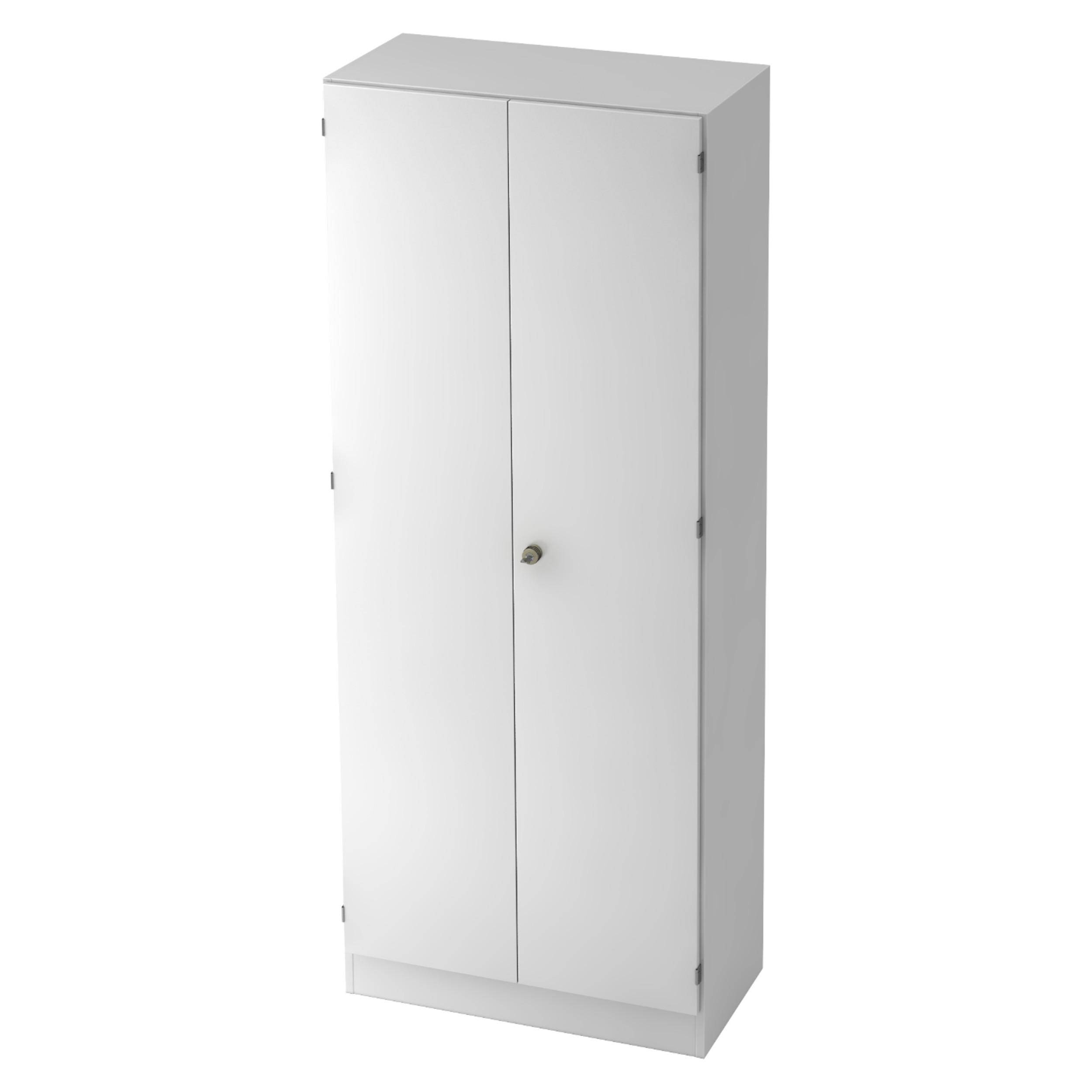 GARDEROBENSCHRANK 42/80/200,4 cm in Weiß - Weiß, Holzwerkstoff (80/200.4/42cm) - bümö