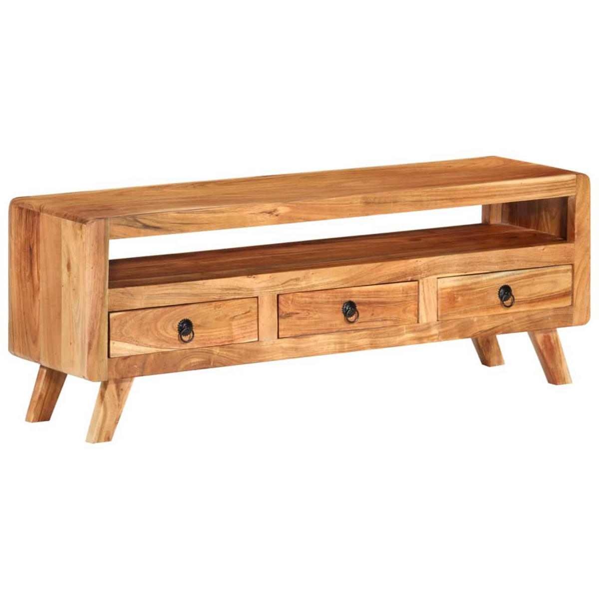 TV-SCHRANK 110/30/40 Cm Massivholz Akazie - Braun, Holz (30/40/110cm) - vidaXL