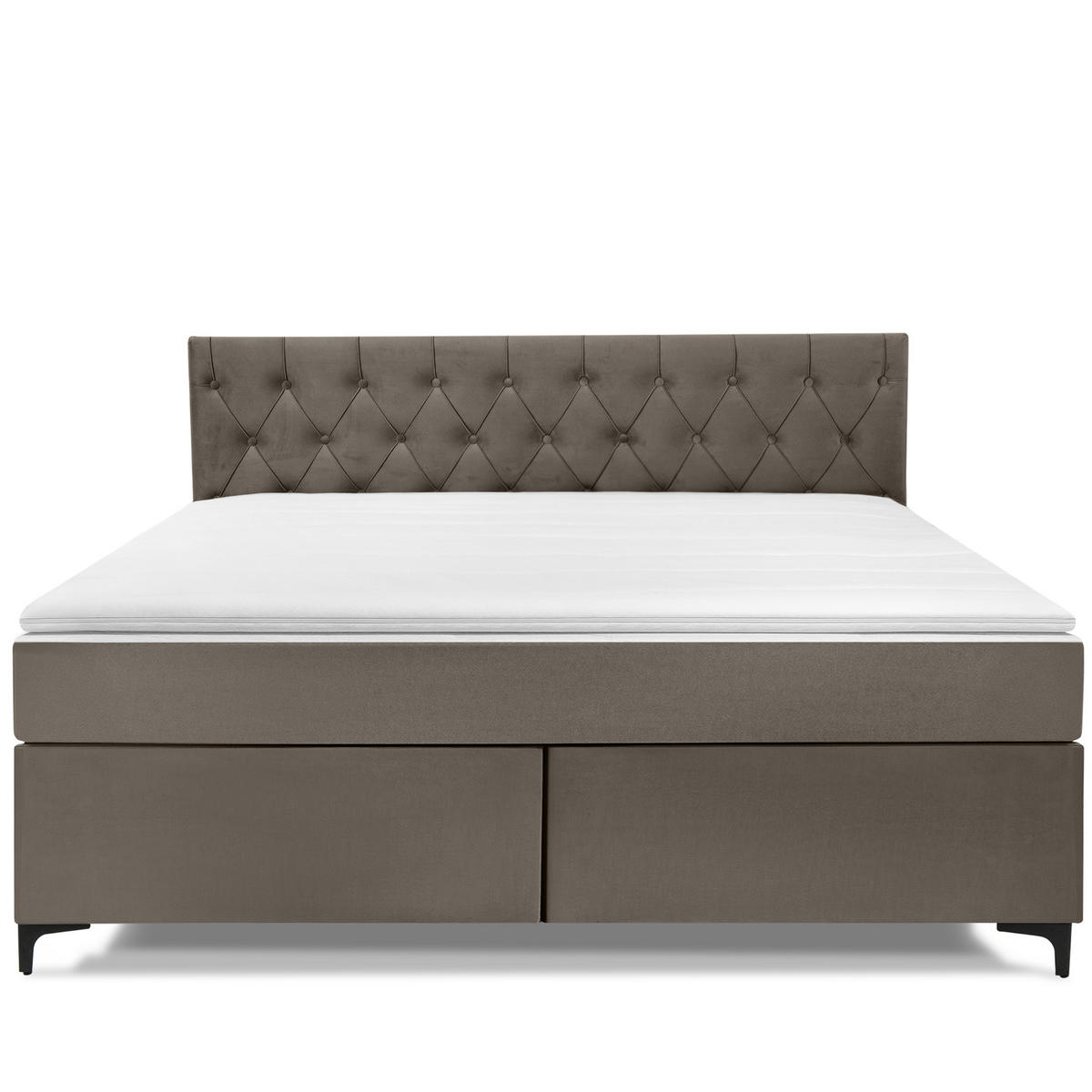 POLSTERBETT ARDEA, Braun - Schwarz/Braun, Holz/Holzwerkstoff (180/200cm) - KONSIMO®