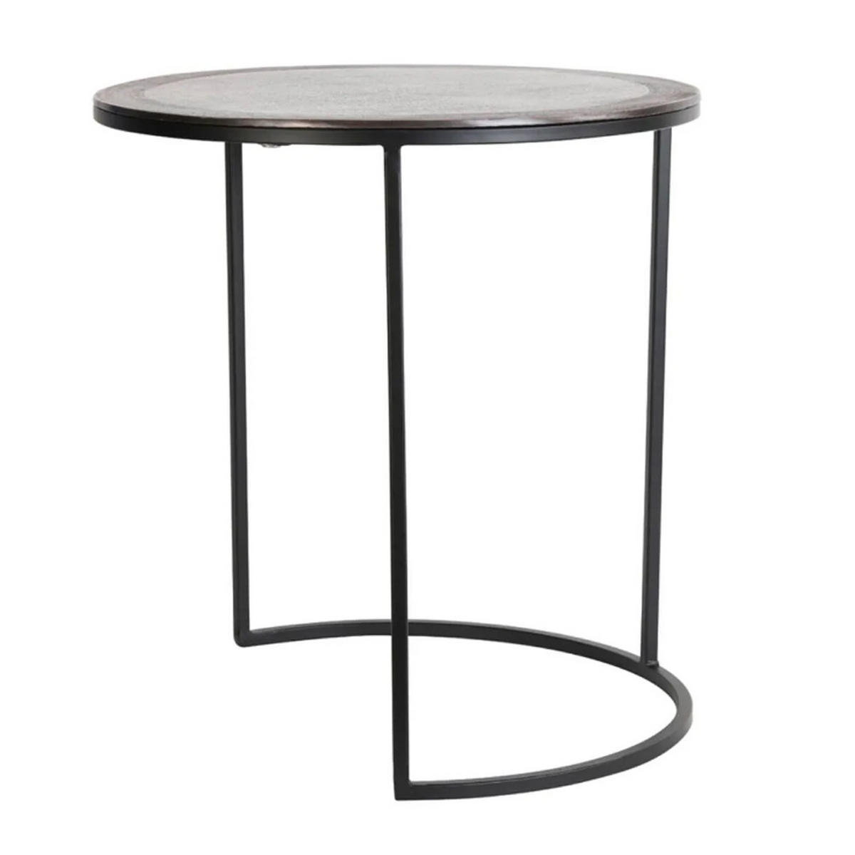 BEISTELLTISCH TALCA Ø50x52 cm, 2er Set, Kupfer-Schwarz - Bronzefarben, Metall (50/50/52cm) - Light & Living