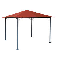 PAVILLON Nizza 3x3m Terra / Rotorange RAL 2001 - Terracotta, Metall (300/263/300cm) - QUICK STAR