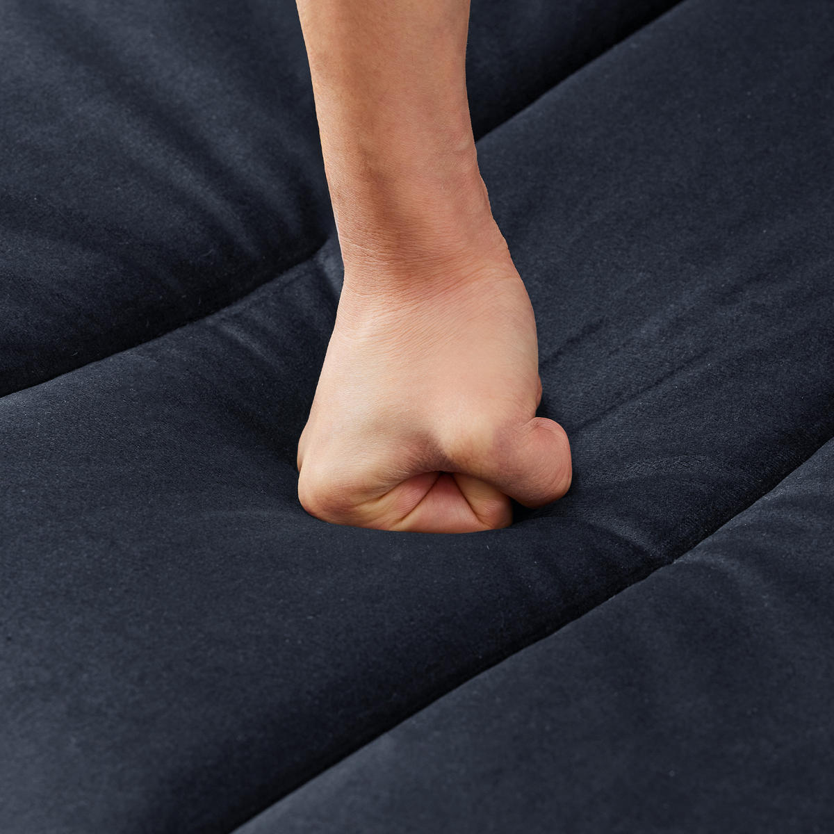 SCHLAFSOFA Dunkelgrau 183/76/75 cm - Dunkelgrau, Textil (76/75/183cm) - Urban Meuble