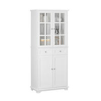 KÜCHENSCHRANK Weiß - Weiß, Holz/Holzwerkstoff (76/175/40cm) - SoBuy