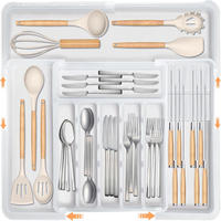 BESTECKEINSATZ,ERWEITERBAR, (33,53–55,88) cm × (36,83–48,26) cm, Weiß - Weiß, Kunststoff (48.26/5/55.88cm) - Weltevree