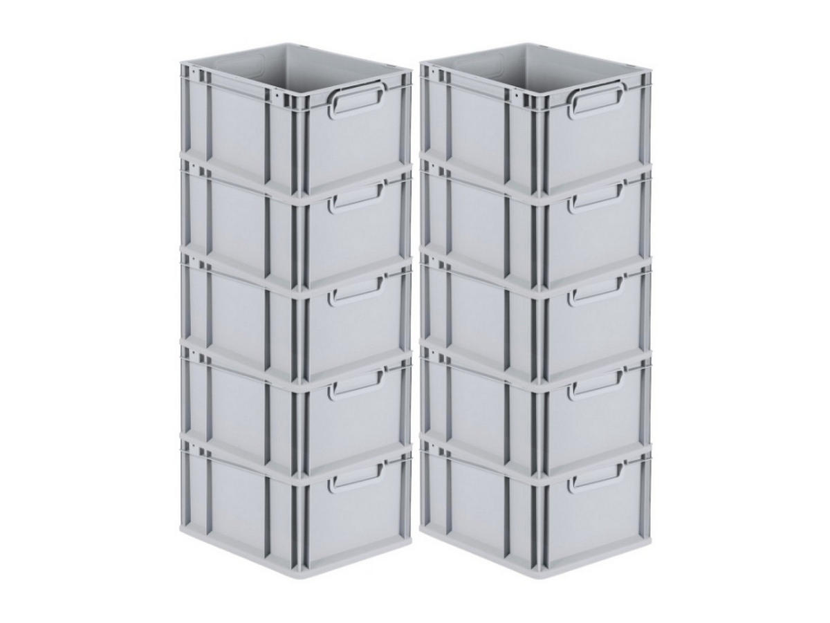 EUROBOX Nextgen Economy Griffe Geschlossen 22x30x40cm 20 Liter - Grau, Kunststoff (30/22/40cm) - PROREGAL