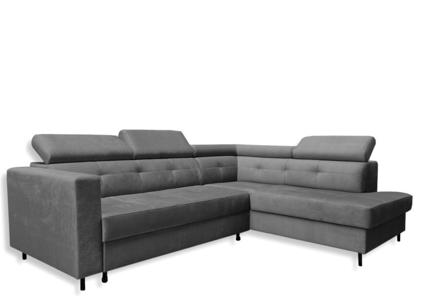 ECKSOFA Grafit TAKO Mit Schlaffunktion Rechts - Graphitfarben, Textil (202/257cm) - Sepro Meble