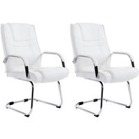 SCHWINGSTUHL 2er Set Lederlook weiß - Weiß, Textil/Metall (60/104/67cm) - CLP