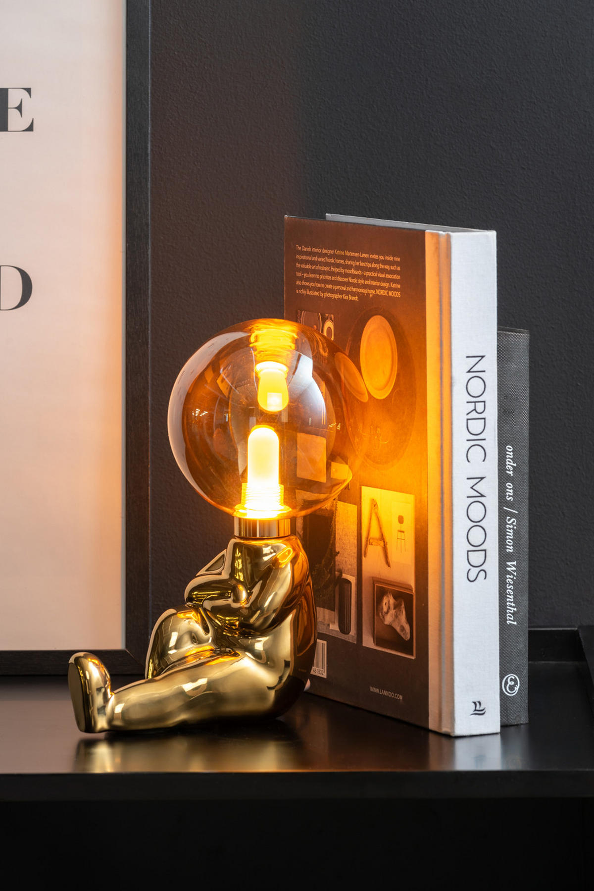 TISCHLAMPE Ross 16.5/12/22.5 cm - Goldfarben, Keramik (16.5/12/22.5cm) - Leitmotiv