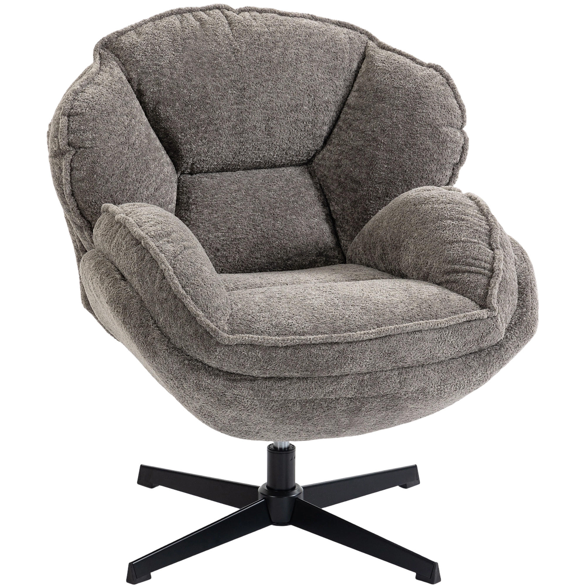 DREHSESSEL Grau 76/86/88 cm - Grau, Metall (86/88/76cm) - PANGIVO