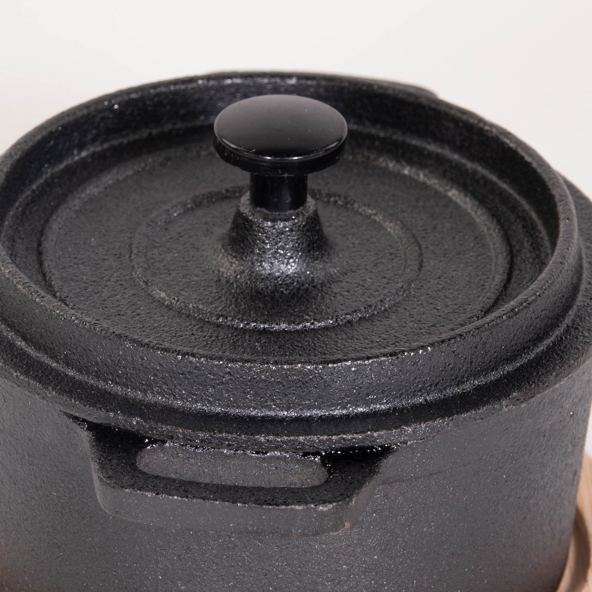 TOPF Gusseisen mit Deckel 200 ml 10/10/5 cm - Schwarz, Metall (10cm) - Excellent Houseware