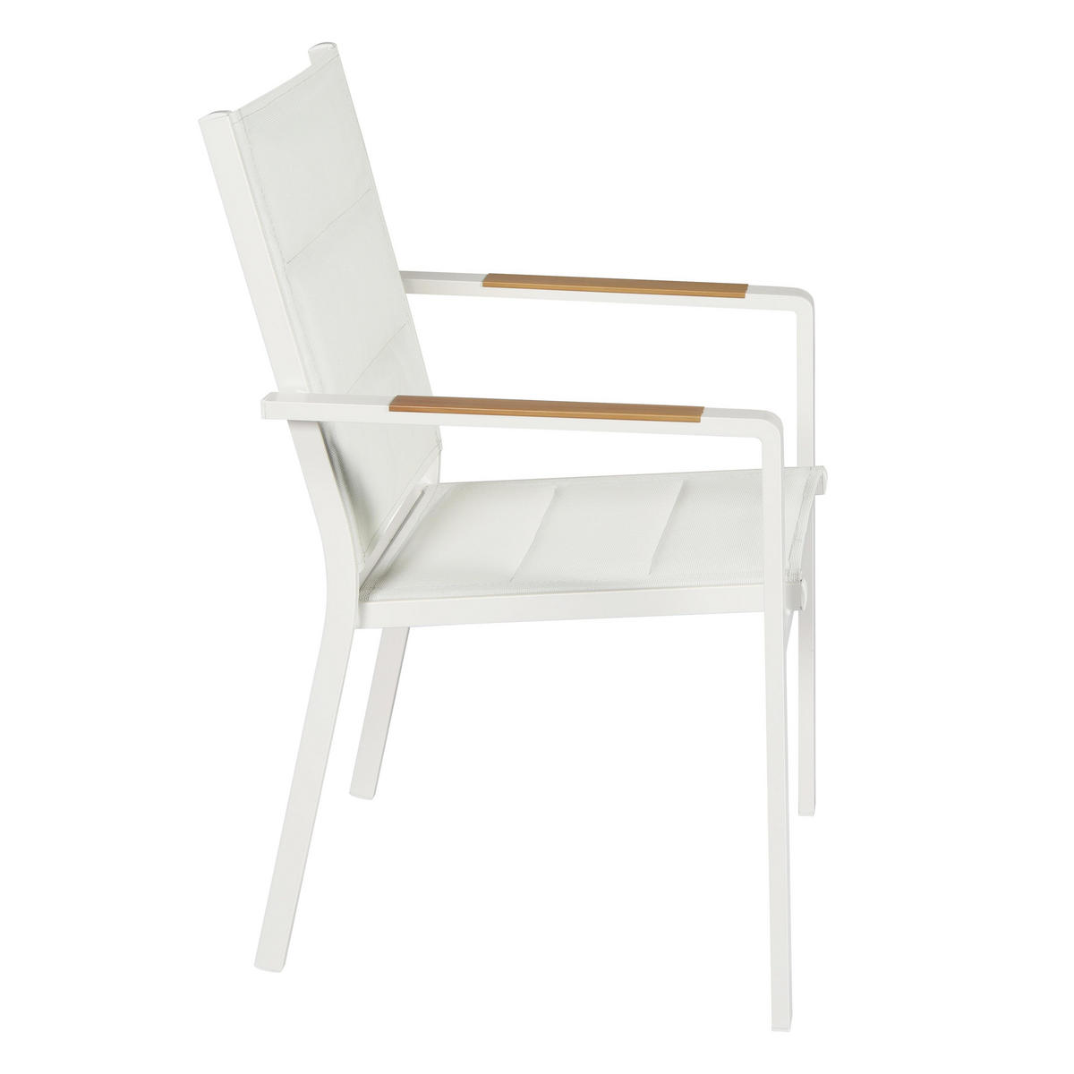 GARTENSTUHL 2-tlg., Weiß - Weiß, Textil (56/90/55.5cm) - Oviala