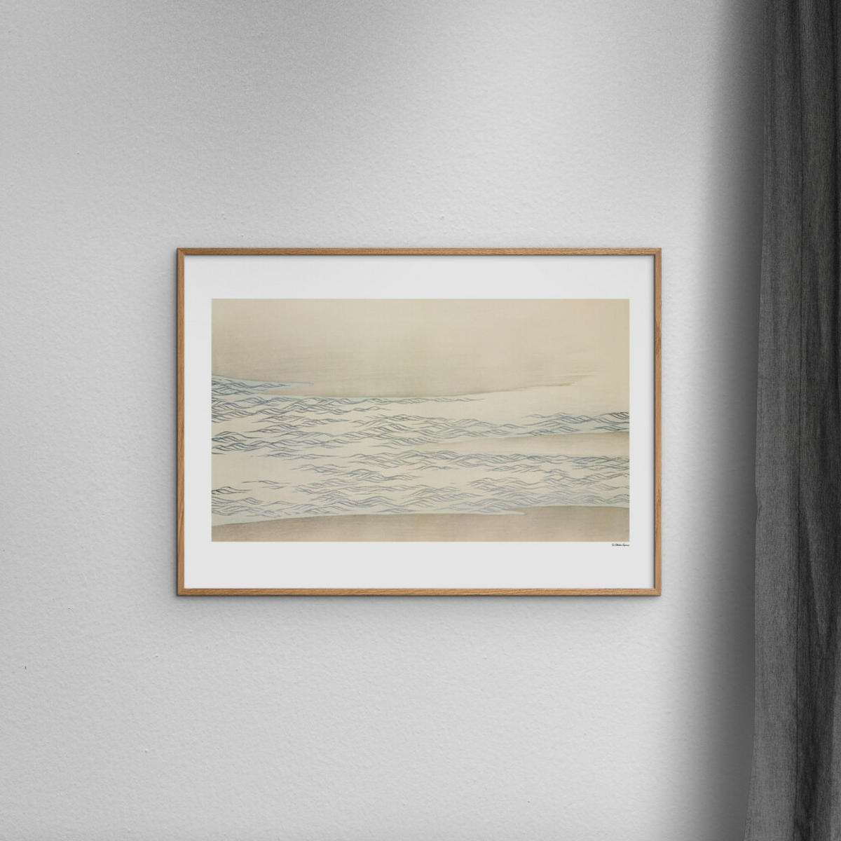 POSTER mit Rahmen Arch Atelier - La Collection Japonaise - 06 - Eichefarben/Naturfarben, Holz/Papier (50/70cm) - Poster&Frame