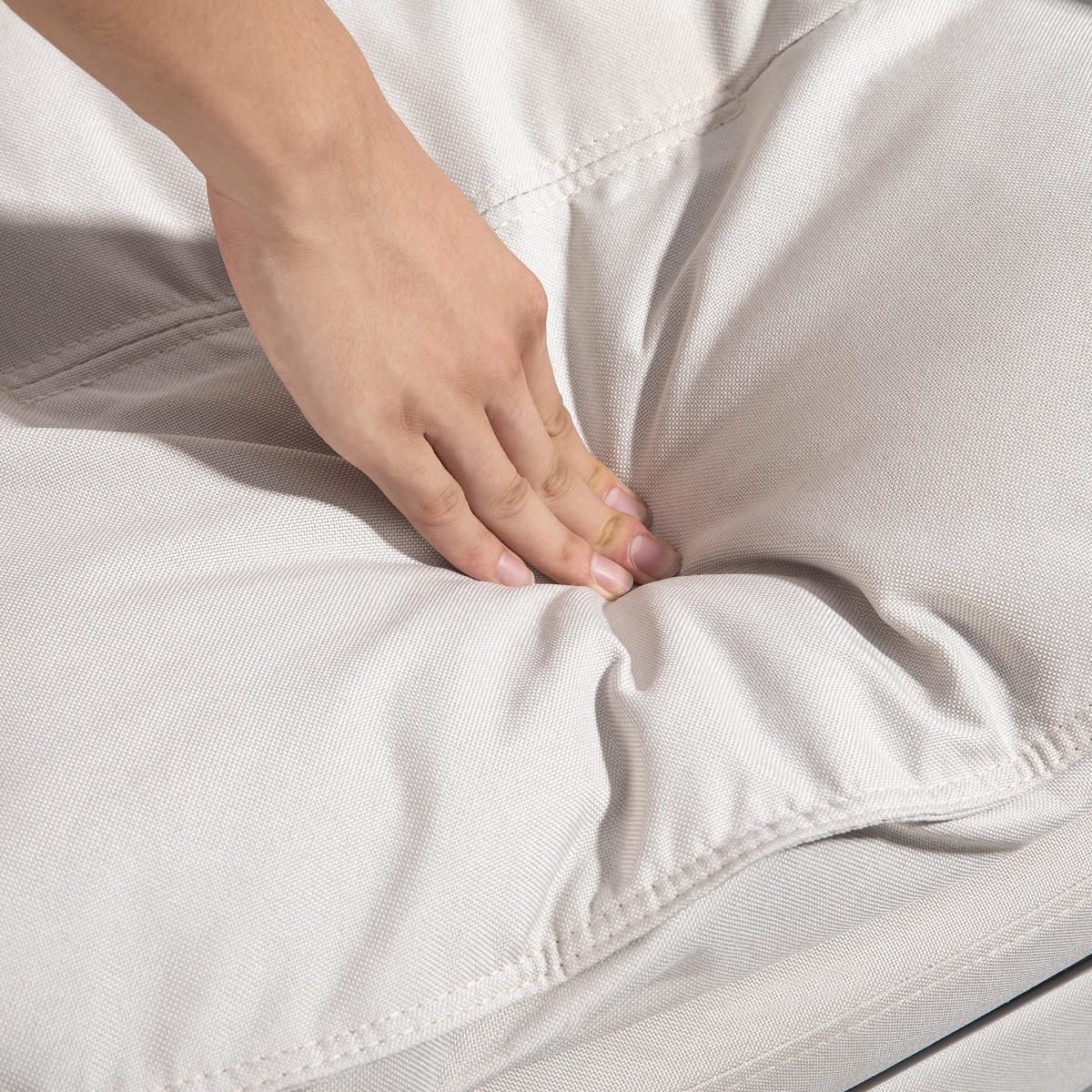 CHEFSESSEL DE-05152 Massagefunktion, Fußstütze & höhenverstellbar Cremeweiß - Creme, Metall (62/130/70cm) - ComfortXL