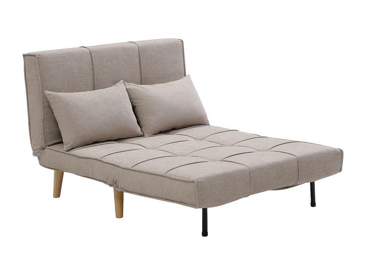 SCHLAFSESSEL - 1 Person - stoff - taupe Chila - Taupe, Holz/Textil (110/83/76cm) - Vente-Unique
