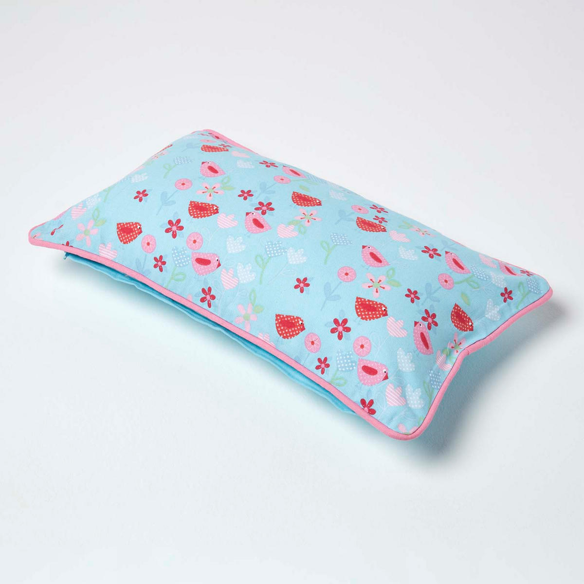 KISSENHÜLLE Vögel & Blumen 30/50 cm - Hellblau, Textil (30/50cm) - Homescapes