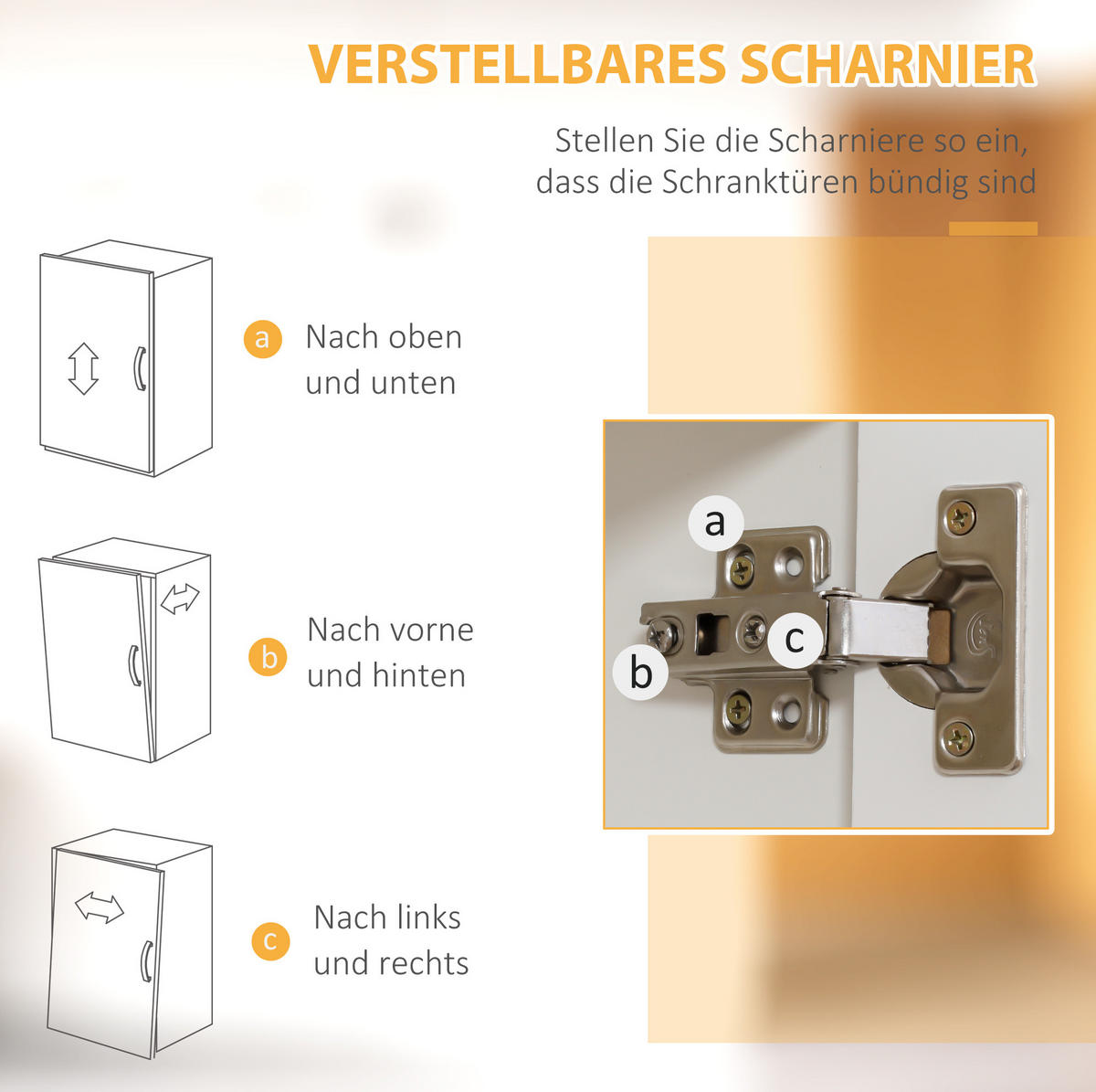 HIGHBOARD 70/40/170 cm in Weiß – mit 4 Türen und offener Gerätnische - Weiß, Holzwerkstoff (70/170/40cm) - BEAOK