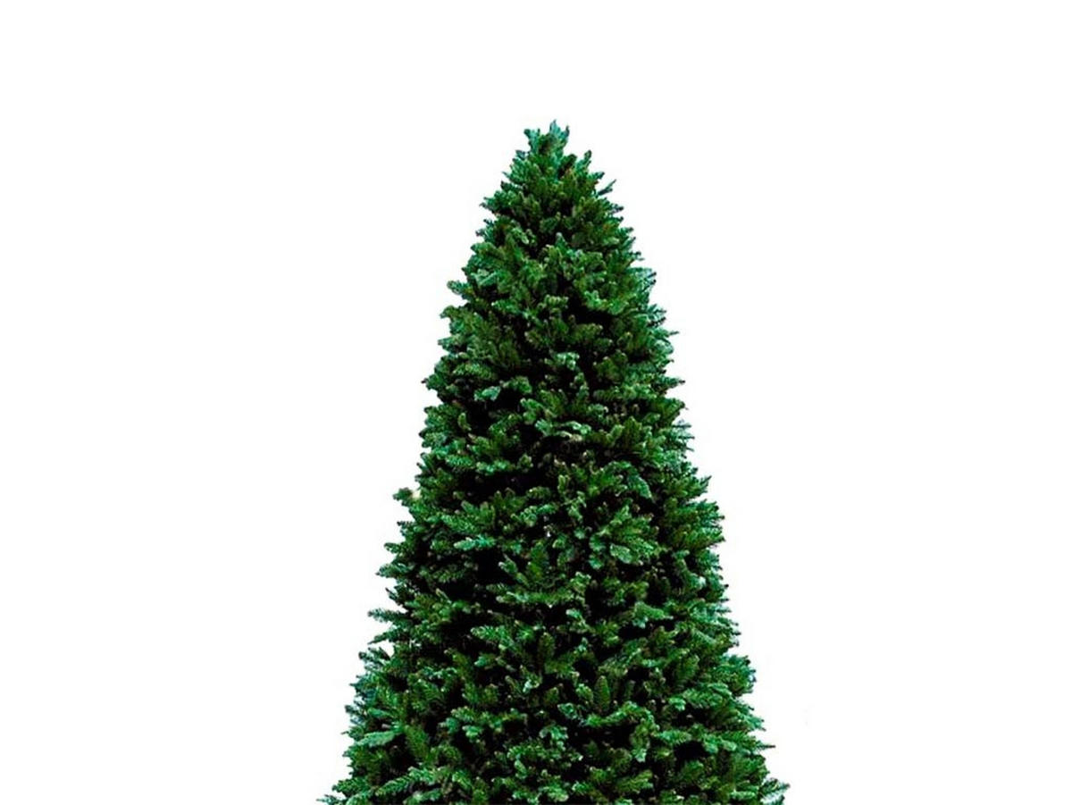 LAALU WEIHNACHTSBAUM geschmückt künstlich mit 74 Ornamenten BASIC GOLD 500 cm Baum mit Ständer und Weihnachtsornamenten - Goldfarben/Grün, Kunststoff (500cm) - LAALU