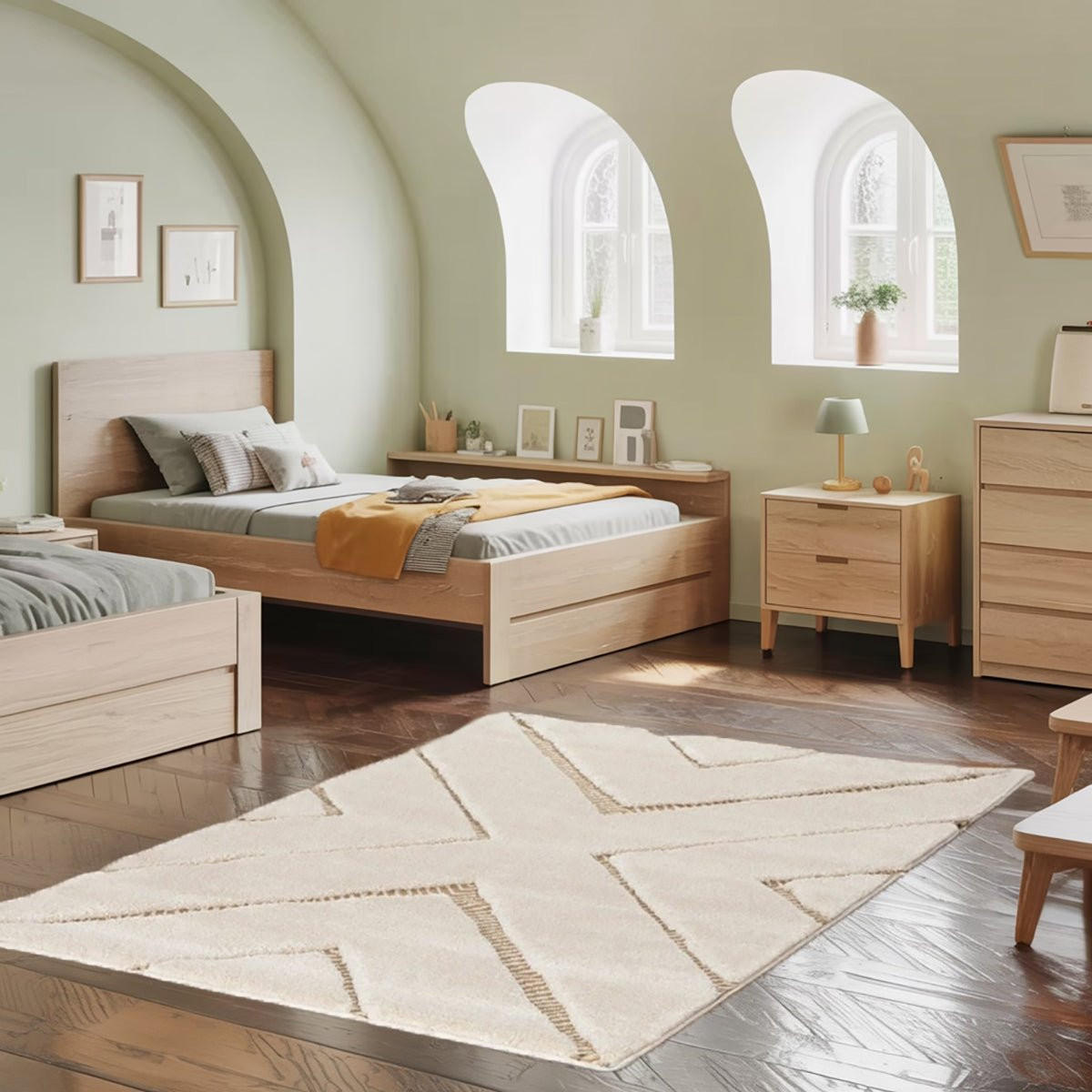 TEPPICH Design Relief-Effekt beige - Beige, Textil (200/290cm) - AFK Living