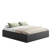 POLSTERBETT mit Stauraum & H2 Matratze 200x200 cm in Anthrazit - Anthrazit, Textil (200/200cm) - Home Collective