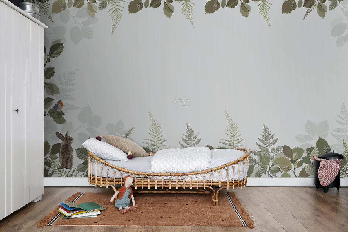 FOTOTAPETE Waldtiere 500 x 279 cm - Grün, Papier (500/279cm) - ESTAhome