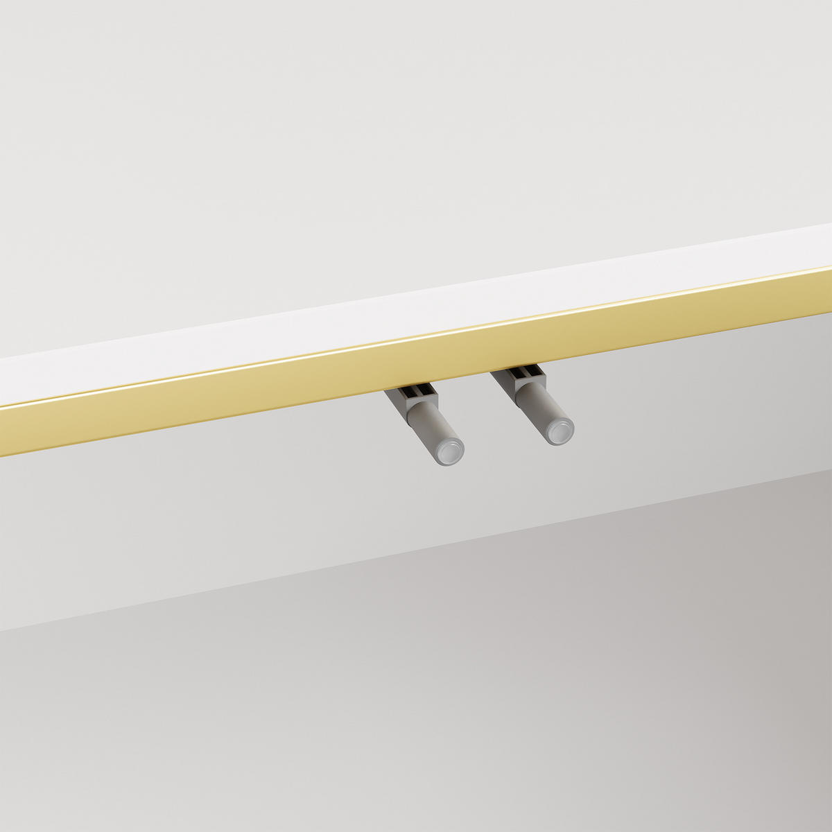 TV-ELEMENT2-TLG 170cm Weiß-Hochglanz mit Couchtisch und Stauraum - Weiß, Holz (51.31/19.81/96.8cm) - Raelunyi