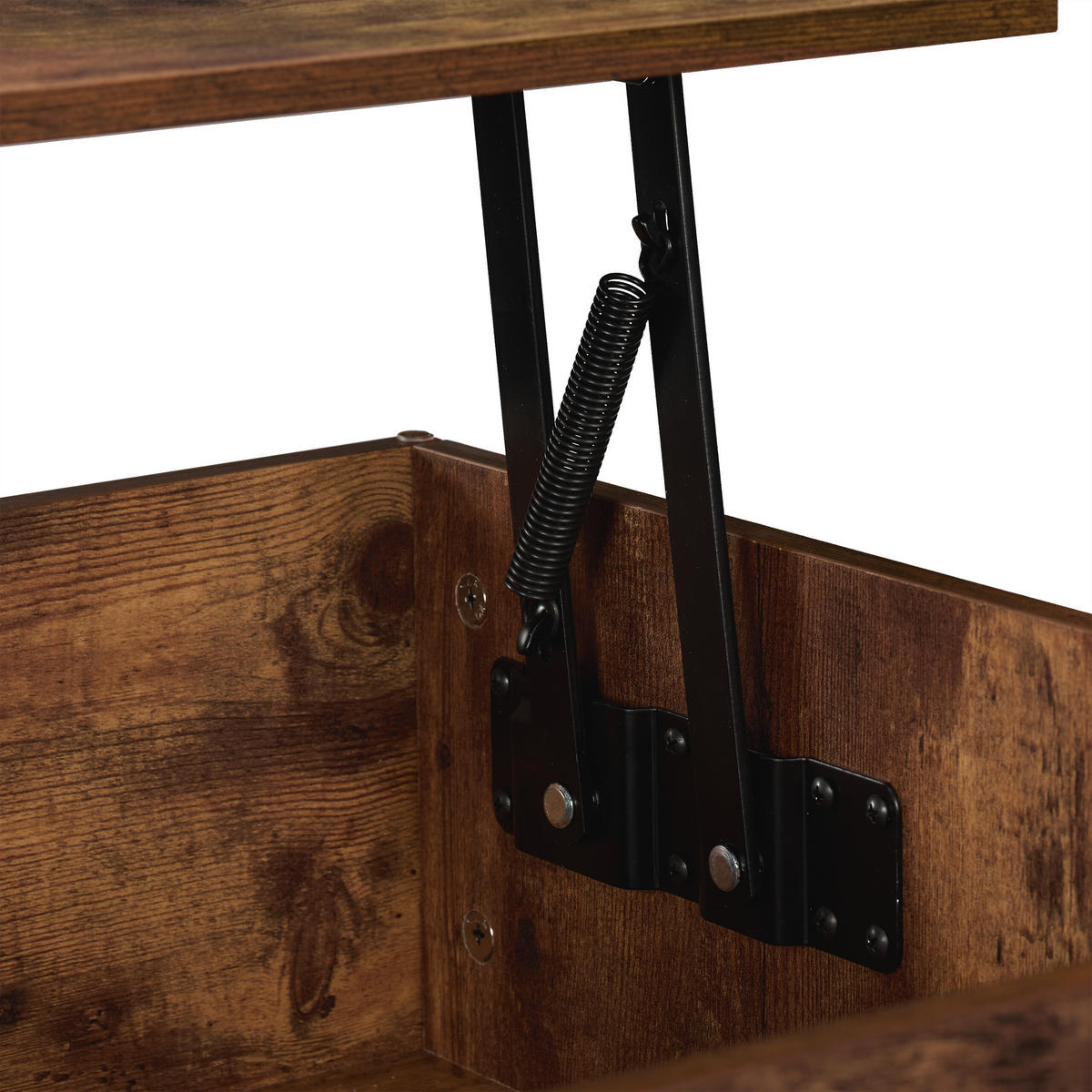 COUCHTISCH - Dunkelbraun, Holz/Holzwerkstoff (50/100/46cm) - Relaxdays