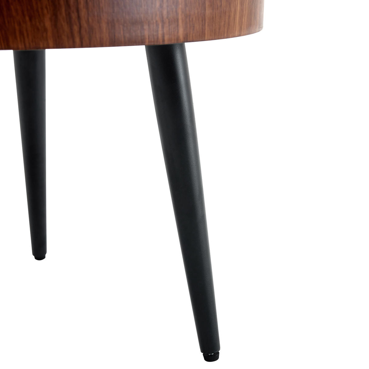 COUCHTISCH DE-37427 rund mit Jahresring-Optik Dunkelholz - Walnussfarben, Holz (60/60/37cm) - ComfortXL