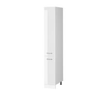 HOCHSCHRANK R-Line Weiß Hochglanz 30 cm mit Türen - Weiß Hochglanz/Weiß, Holzwerkstoff (30/207/57.2cm) - Vicco