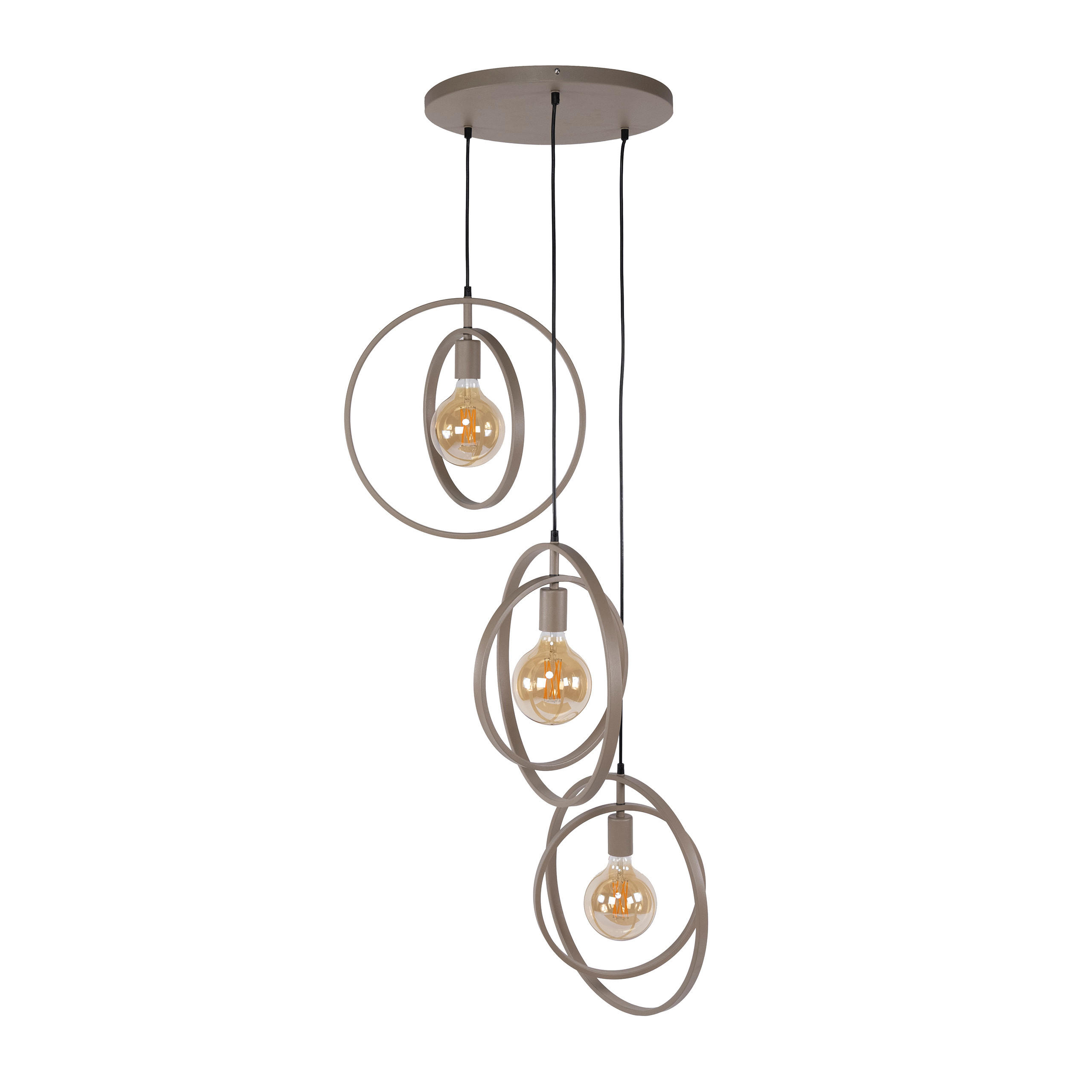 H√ÑNGELEUCHTE Turn Around 43 40/40/150 cm - Beige, Metall (40/40/150cm) - Hoyz Collection