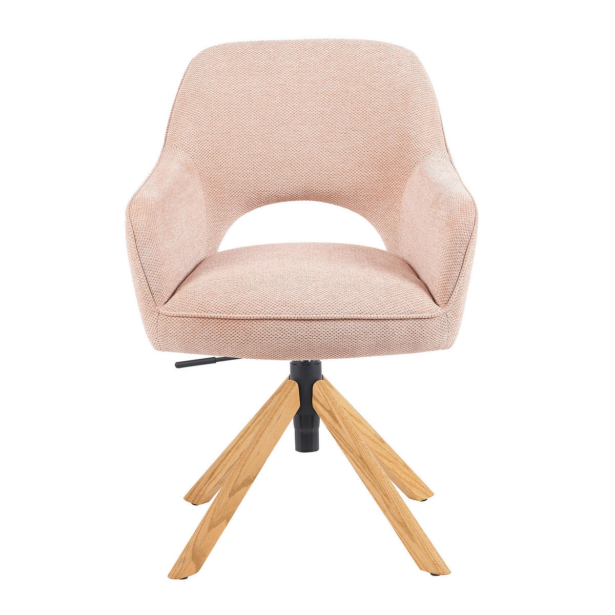 BÜROSTUHL Mika-Amia - Honigeiche/Rosa, Eichenholz/Holz (60/88/65cm) - DUBI Möbel