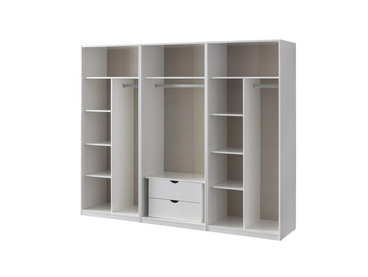 KLEIDERSCHRANK Bronz 6 trg. - Beige, Holzwerkstoff (260/215/60cm)