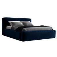POLSTERBETT LUMO 90x200 Dunkelblau - Dunkelblau, Textil (90/200cm) - A&J MöbelLand