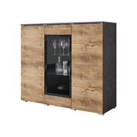 KOMMODE Vera 120 - Silberfarben/Braun, Holzwerkstoff/Kunststoff (120/104/40cm) - MIRJAN24