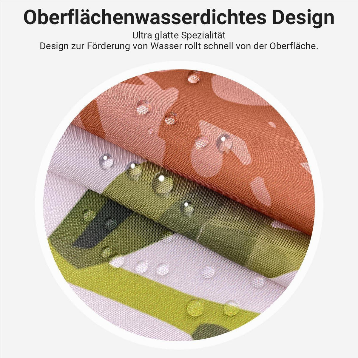DUSCHVORHANG Blätter Linie 180 x 170 cm Wasserabweisend Antischimmel Waschbar Polyester - Multicolor, Textil (180/170cm)