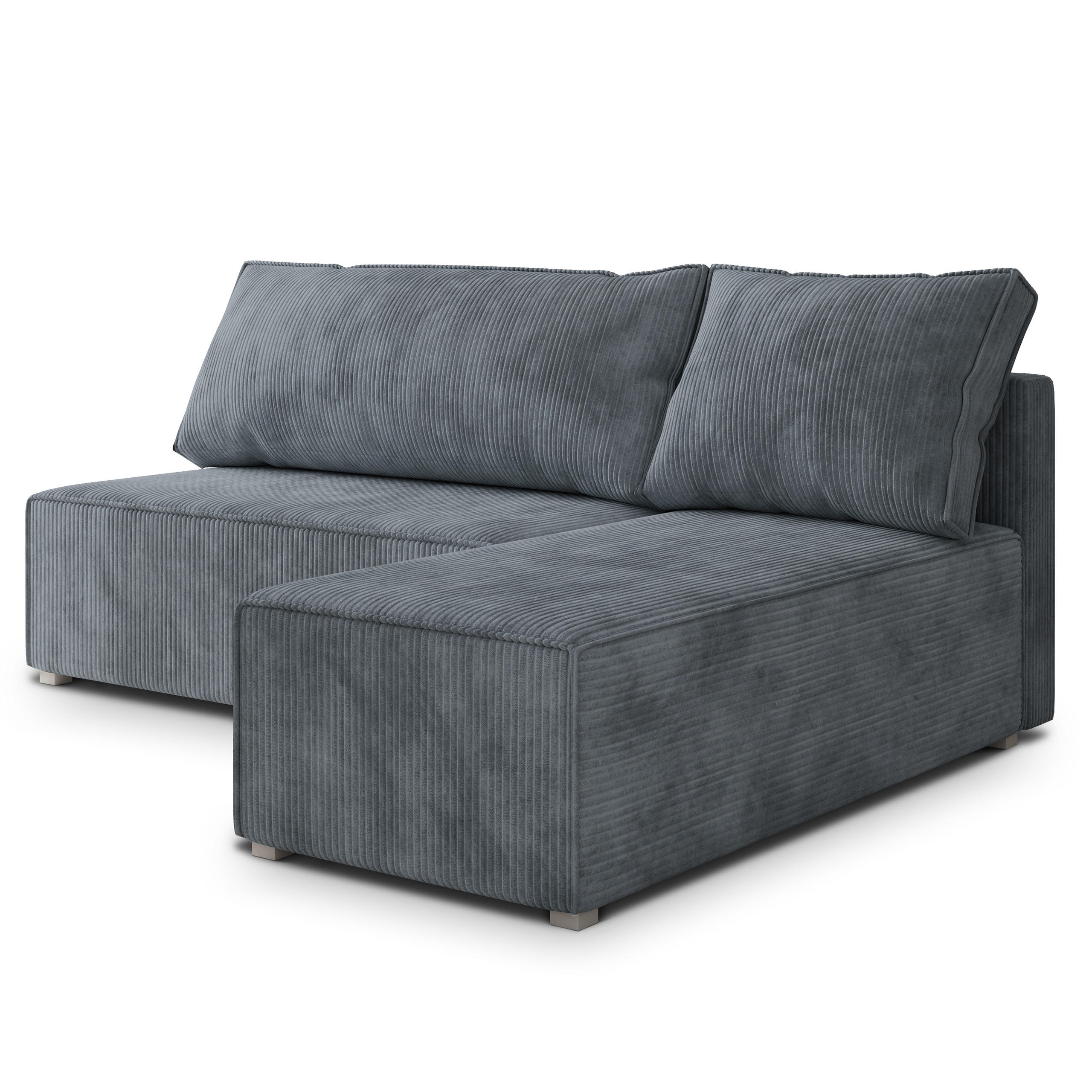 ROHOVÁ SEDAČKA BRISO šedá - šedá, dřevo/textil (200/140cm) - MASSENO