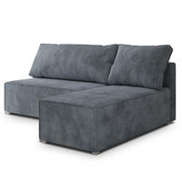 ROHOVÁ SEDAČKA BRISO šedá - šedá, dřevo/textil (200/140cm) - MASSENO