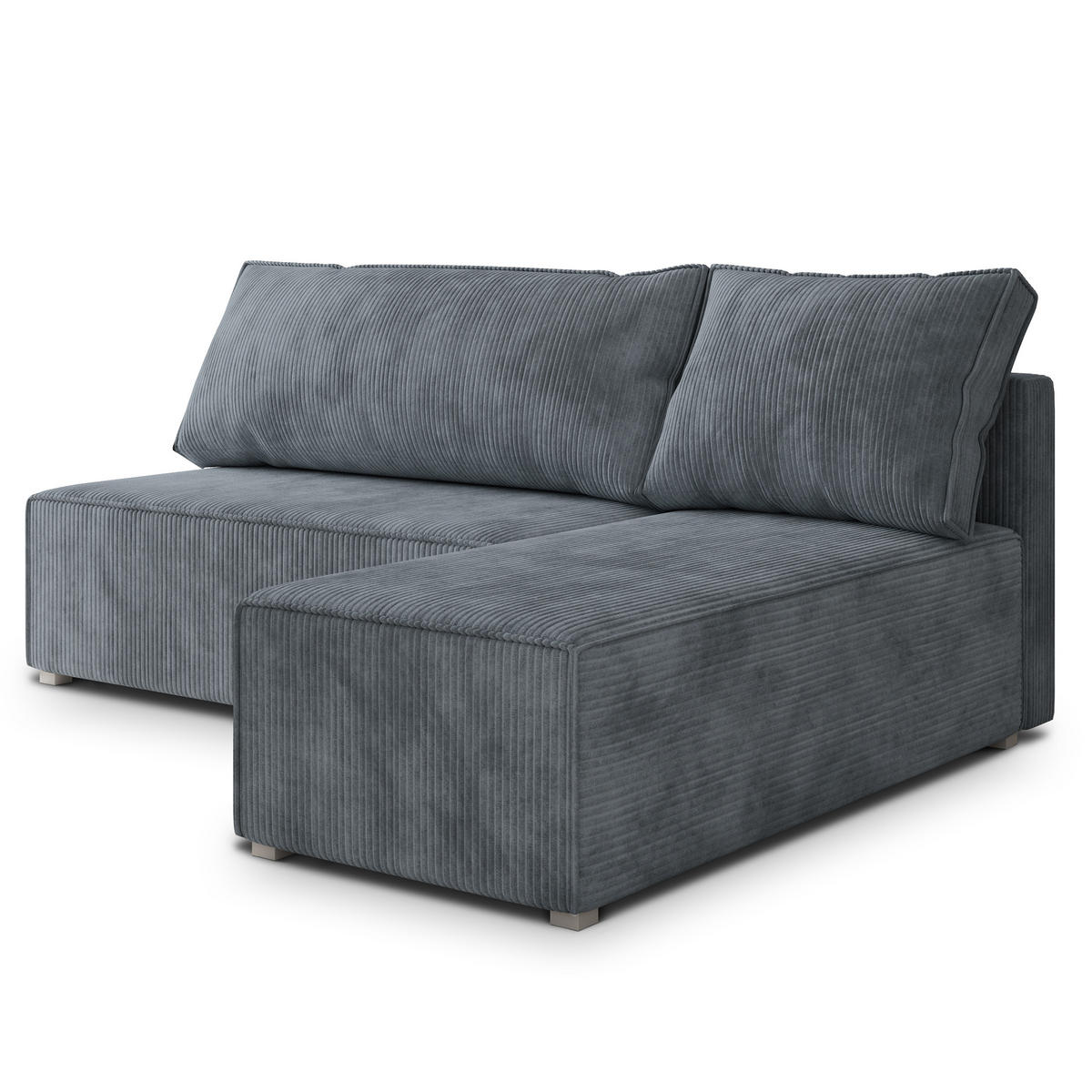 ROHOVÁ SEDAČKA BRISO šedá - šedá, dřevo/textil (200/140cm) - MASSENO