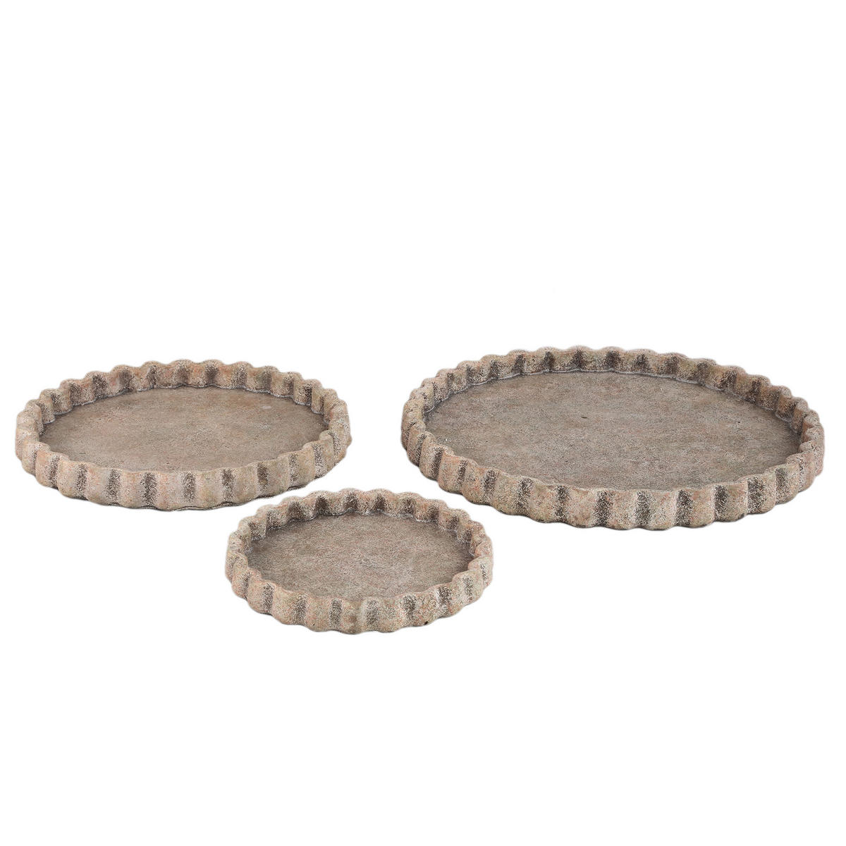 TABLETT Jaydean Grau 45/45/4cm - Grau, Stein (45/4/45cm) - PTMD Collection
