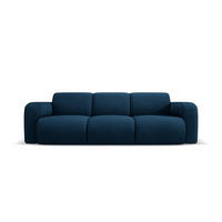 SOFA Molino aus strukturiertem Stoff königsblau 3 Sitzplätze - Blau, Textil (95/72/235cm) - Micadoni