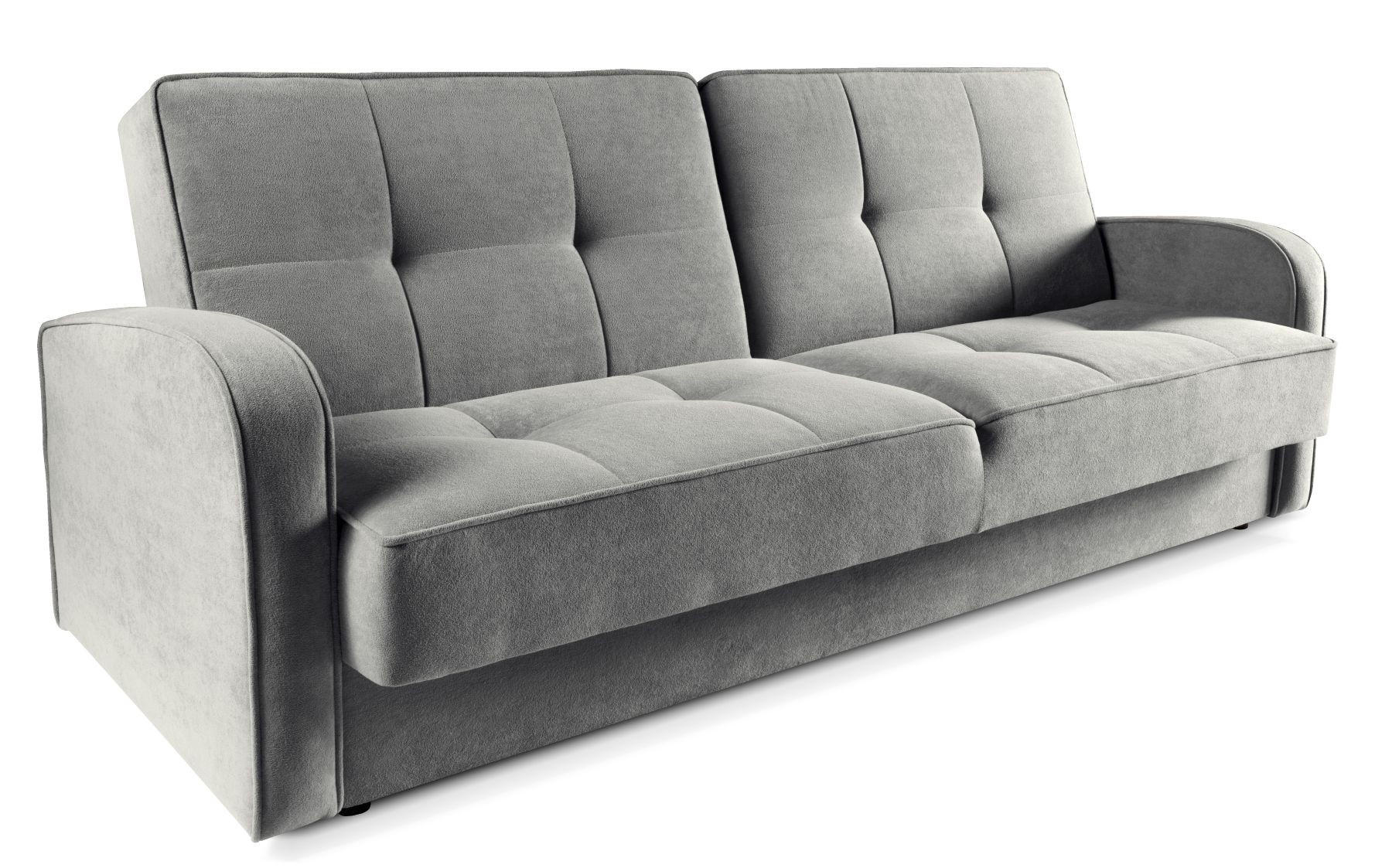 SOFA Grau ARIS Schlafsofa - Grau, Textil (222/90/93cm) - Sepro Meble