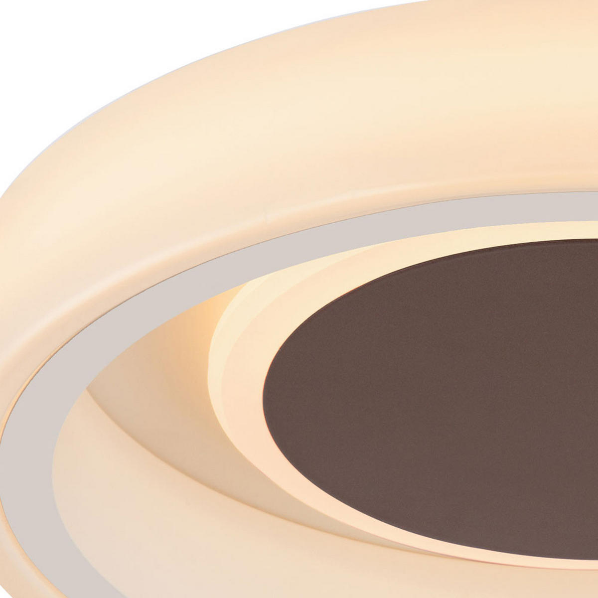 LED DECKENLEUCHTE GOFFI Metall Weiß Braun - Weiß, Metall (35.5/35.5/9cm) - Globo Lighting