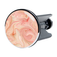 WASCHBECKENSTÖPSEL Marmor Rosa - Pink, Kunststoff/Metall (4/7/7cm) - Sanilo