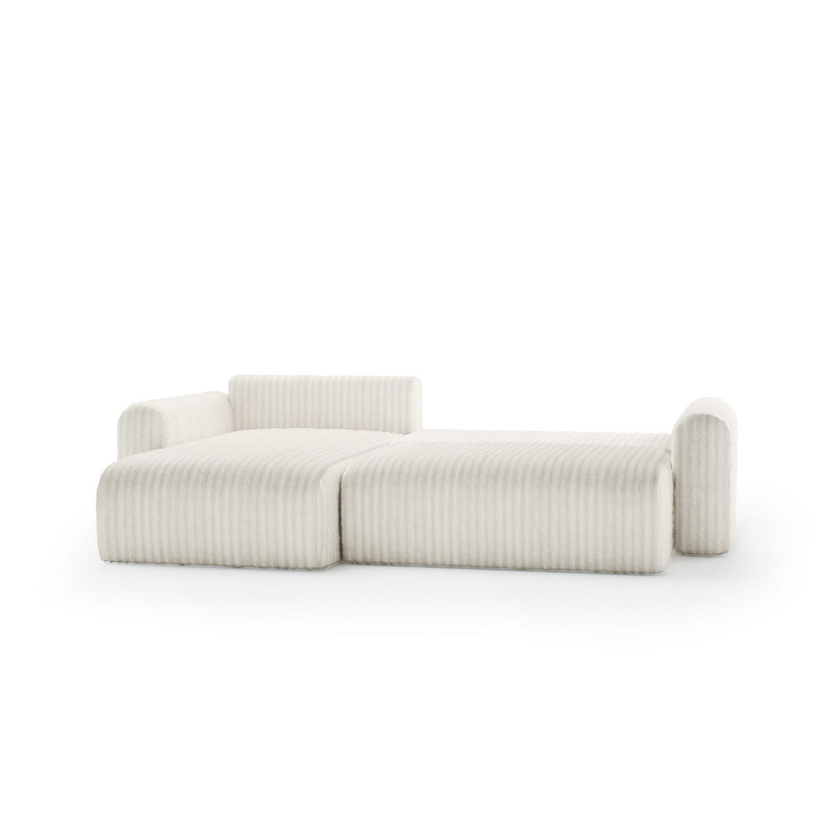 ECKSOFA mit Schlaffunktion Emmen, Hellbeige - Beige, Textil (286/100cm) - Fedve