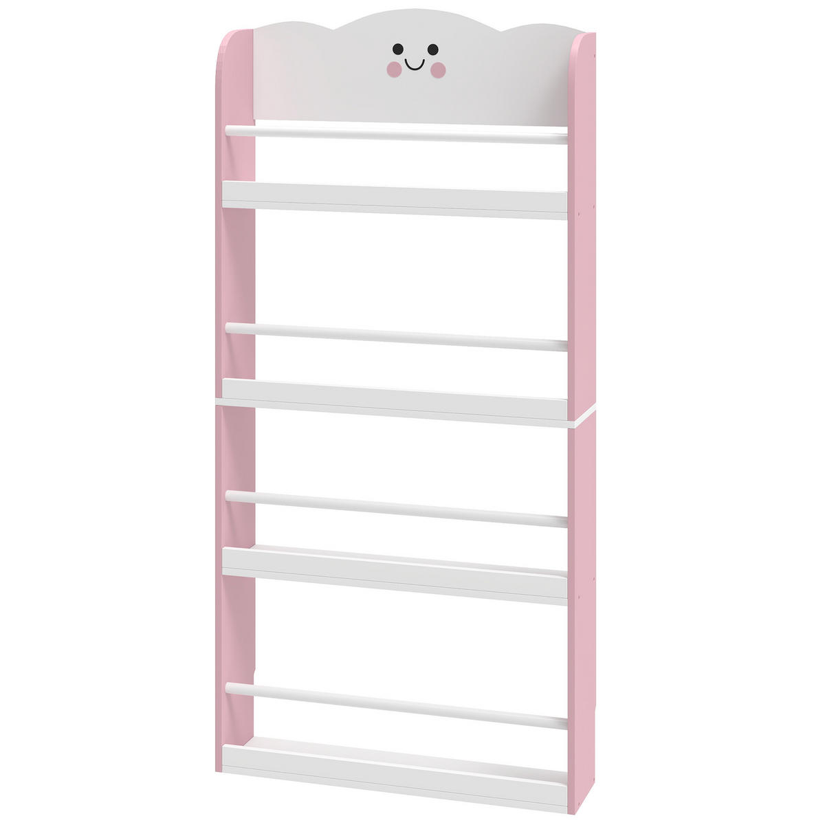 KINDERBÜCHERREGAL Rosa 60/15/120,5 cm - Pink, Holzwerkstoff (60/120.5/15cm) - PANGIVO