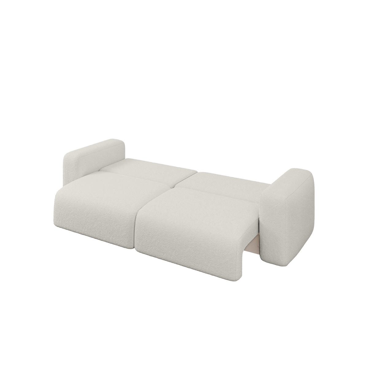 SOFA TALW mit Schlaffunktion, Hellgrau - Hellgrau, Textil (255/85/105cm) - Fedve