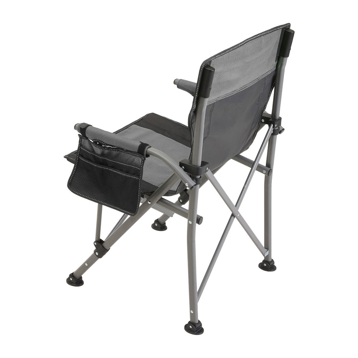 CAMPINGSTUHL aus 600D Oxford-Gewebe + Stahlrohr in Grau Praktische Aufbewahrungstasche Angenehme Atmungsaktivität 54 cm B × 53 cm T × 92 cm H - Grau, Kunststoff (54/92/53cm) - Livingandhome